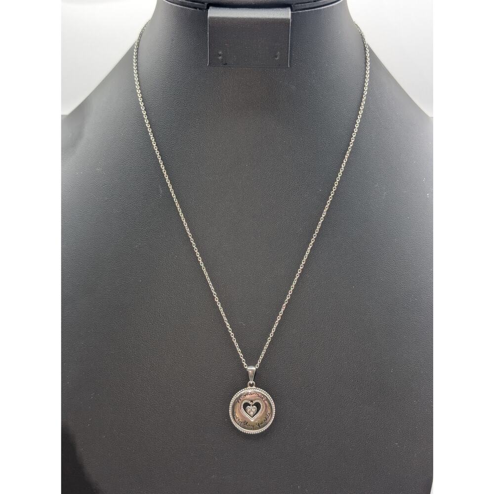 JCM Stainless Steel 'Moms Make Every Day Sparkle' Rhinestone Heart Necklace